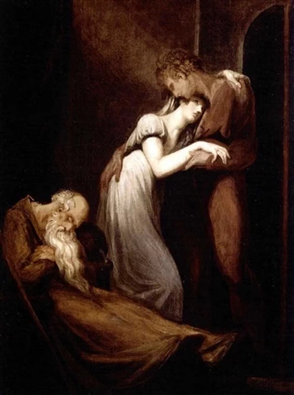 59-Johann Heinrich Füssli-Huon e Amanda con il morto Alphonso  